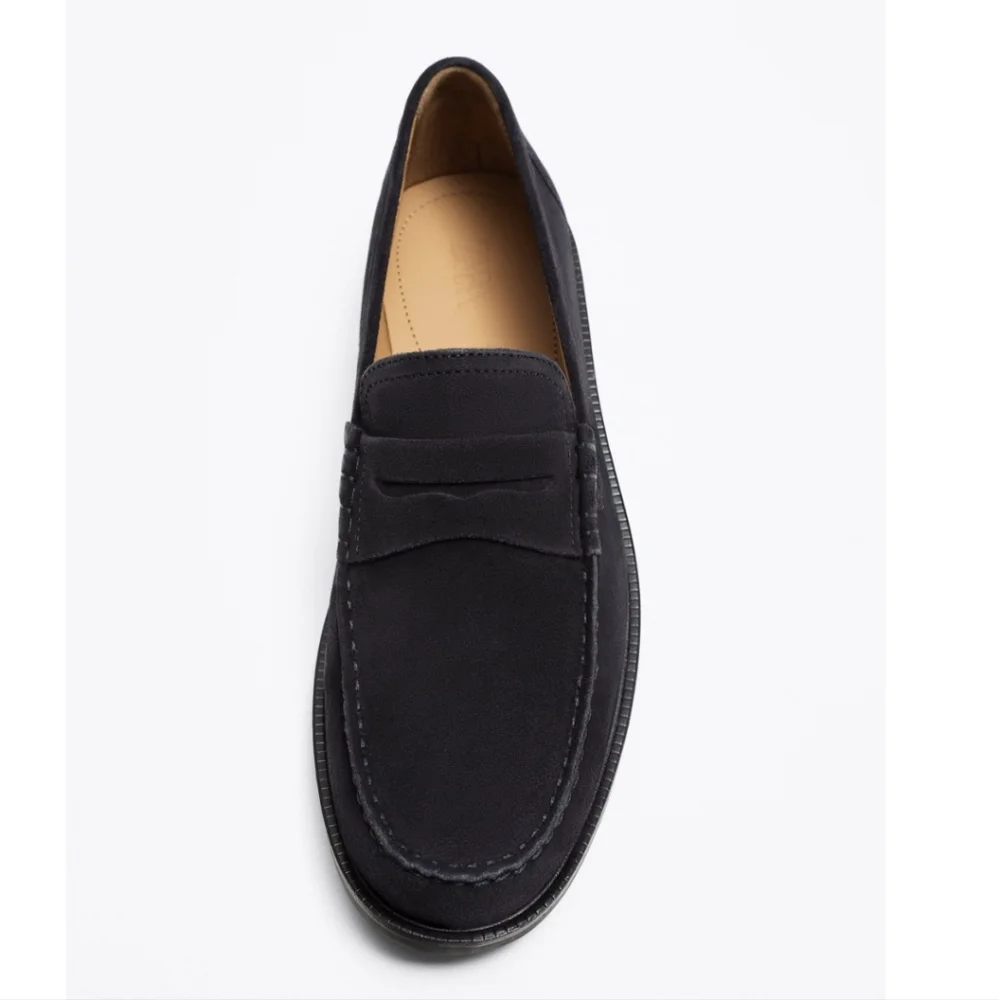 ❌️SOLD❌️ZARA SUEDE PENNY LOAFERS SIZE 10 - Picture 3 of 11